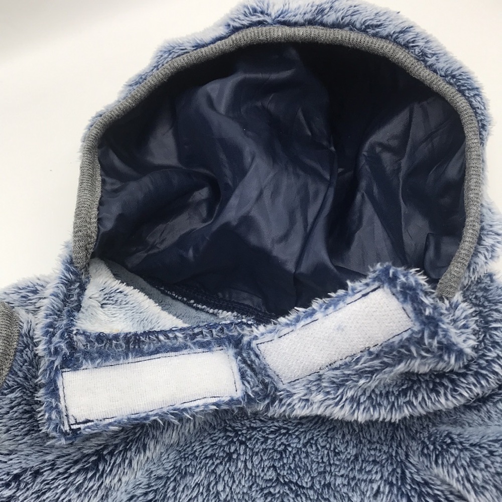Top Paw Size Large Dog Navy Fleece w/Hood & Pocket Pullover - Picture 4 of 9